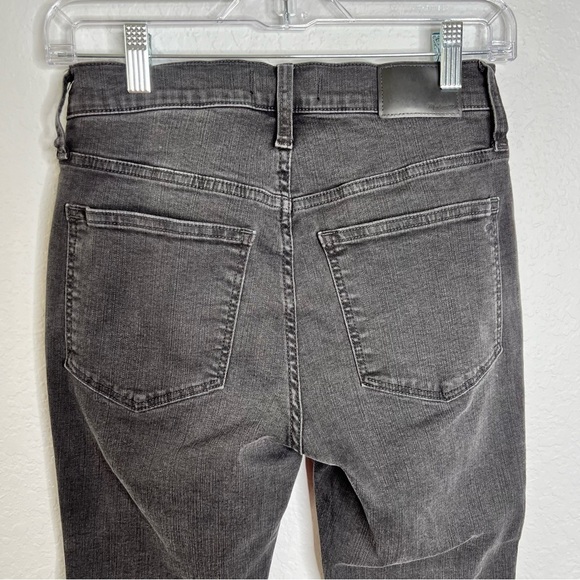 Madewell Jeans Women 27 P 10” Inch High Rise Skinny Button Fly Washed Black Clo - Picture 4 of 11